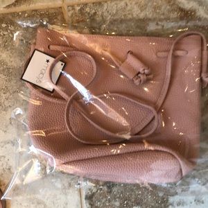 Pale pink drawstring Crossbody